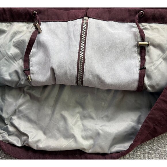 London Fog Jacket Womens Plum Large Windbreaker Oversized Baggy Gorpcore Sporty - Picture 12 of 13